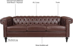 GDFStudio 84" Chesterfield Tufted Sofa Couch - Image 3