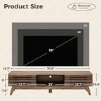 AODK 70.8" TV Stand for 55"/65"/75" TVs, Mid-Century Modern Fluted - Image 3