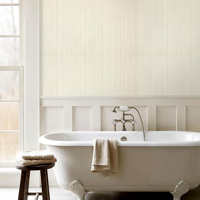 Grasscloth Wallpaper Peel and Stick Texture Contact Paper 15.7"x196.8" Vintage - Image 6