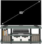 Furinno Turn-N-Tube TV Stand, 3-Tier Open Frame Rectangular Entertainment Center - Image 4