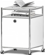 Matte Storage Cart with Flap Door, Large Capacity Storage Cart with Detachable by SIMPLINK