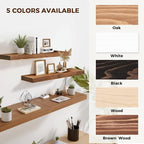 36x8x1.6 inch Floating Shelves Set of 2 – Solid Wood Rustic Brown Wall Mounted - Image 8