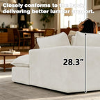 Boneless Couch Sectional Cloud Couch 130'' Oversized Modular Sectional Sofa - Image 4