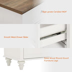 WAMPAT 7 Drawer Dresser for Bedroom, Wide Wooden Chest of Drawers Distressed - Image 8