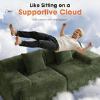 83.5" Boneless Loveseat Couch, Cloud Comfy Couches - Image 4