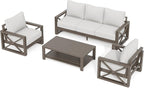 UDPATIO Aluminum Patio Furniture Set, Faux Wood Grain Modern Outdoor Furniture - Image 7