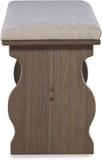 Linon Lucy Natural Wood and Linen Upholstered Corner Nook Kitchen Dining Set - Image 16