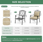 Summsun Outdoor Chair Cushions 19 x 19 Inch, Faux Linen Patio Furniture Cushions - Image 7