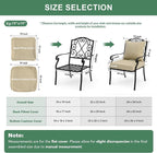 Summsun Outdoor Chair Cushions 24 x 24 Inch, Faux Linen Patio Furniture Cushions - Image 7