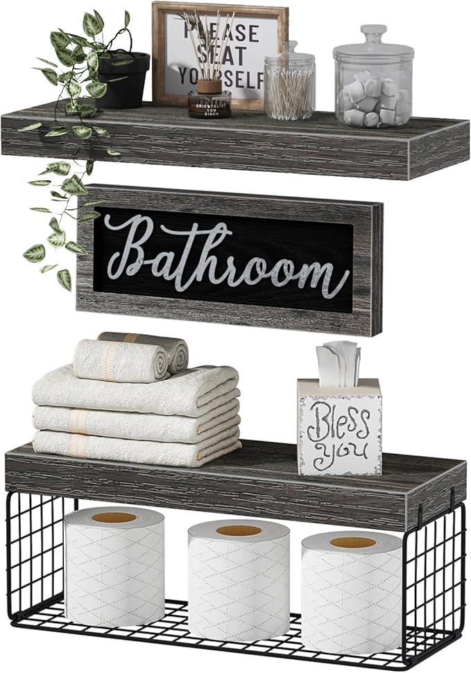 QEEIG ‎Bathroom Shelves Over Toilet by QEEIG