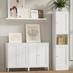Bevivog Metal Bathroom Floor Storage Cabinet, Small Storage Sideboard - Image 4