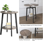 sthmec Side Table, Small Round End Table - Image 5