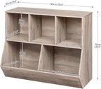 HOOBRO Kids Bookshelf, Bookcase Footboard, Toy Storage Cubby, Children's Toy - Image 3