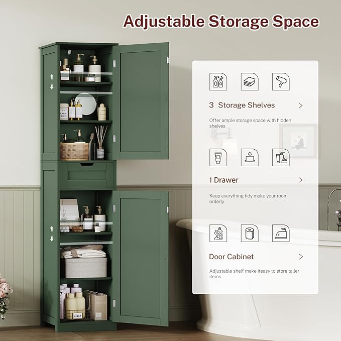TEENFON Tall Bathroom Cabinet - Image 5