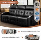 RV Loveseat Recliner Sofa, 3 Seater Massage Wall Hugger Reclining Couch - Image 6