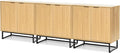 EYYTHUNG Fluted Cabinet with Storage Set of 3, Sideboard Buffet Cabinet with by EYYTHUNG