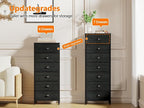 Furnulem Bedroom Dresser, Tall Chests of Drawers - Image 6