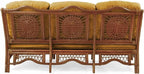 Malibu Lounge Set of 4: 2 Natural Rattan Wicker Chairs, Three-Seater Sofa - Image 10