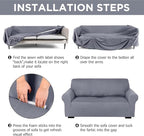 Peryiter 2 Pcs Sofa Covers Couch and Loveseat Covers Set Stretch Sofa Slipcover - Image 3