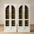 mopio Blake Tall Display Cabinet, Kitchen Buffet Pantry Cupboard, Trophy by MopioInc