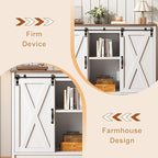 4 EVER WINNER Farmhouse Coffee Bar Cabinet, Coffee Station Cabinet - Image 8