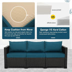Rattan Star Outdoor Furniture Couch 3 Seater Sofa Outdoor Wicker Sofa Deep Seat - Image 5