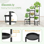 iDavosic.ly Plant Stand Indoor Outdoor, 8 Tier Corner Metal Flower Display - Image 4