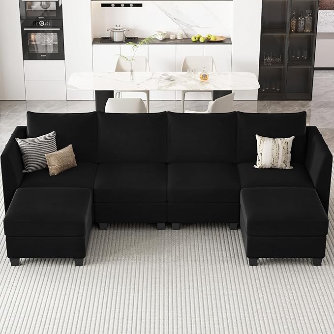 Belffin Modular Sectional Sofa U Shaped Couch - Image 4