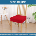 Smiry Waterproof Seat Covers for Dining Room Chairs Set of 2, Stretch Jacquard - Image 2