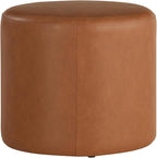Lifestyle Solutions 19” Wentworth Ottoman Round Faux Leather Bench, Stationary - Image 3