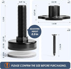 MROCO Adjustable Leveling Feet, 3/8"-16 Thread T-Nut Kit Furniture Levelers - Image 2