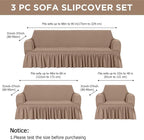Fanfanwin 3 Pcs Sofa Slipcover Set - Image 2