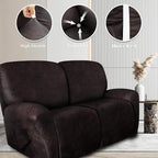 ANARACHON Leather Look Recliner Couch Cover 8-Piece Recliner Sofa Slipcovers 3 - Image 5