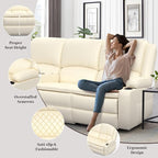 Yolsali Recliner Sofa, 3 Seater Manual Reclining Sofa - Image 3
