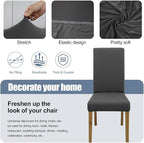 BIETYONE Stretch Dining Chair Covers Set of 6, Soft Removable Washable Kitchen - Image 3