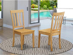 East West Furniture ANC-OAK-W Antique Dining Room Chairs - Image 4