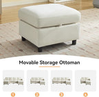 WUTUTUEE 107”Modular Sectional Sofa Convertible U Shaped Sofa Couch Set - Image 7