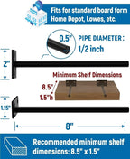 LEOPO Black 32-Pack 8 inch Floating Shelf Brackets, Hidden Shelf Bracket - Image 3