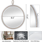 Small Decorative Mirror 11.4'' Round Hanging Mirror - Image 2