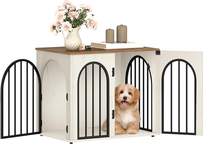 Hzuaneri 26.8'' Wooden Dog Crate Furniture, Indoor Dog Kennel Dogs Cage by Hzuaneri