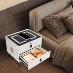 Smart Nightstand with Charging Station, Adjustable LED, USB Ports, Fingerprint - Image 6