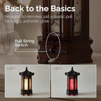 Antique Alive Traditional Korean Wood Lamp | Handmade Asian Oriental Table - Image 3