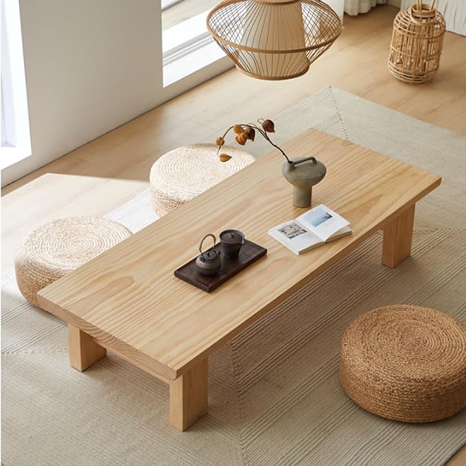 Japanese-Style Tea Table, Tatami Coffee Table, Floor-Standing Shrine Base - Image 6