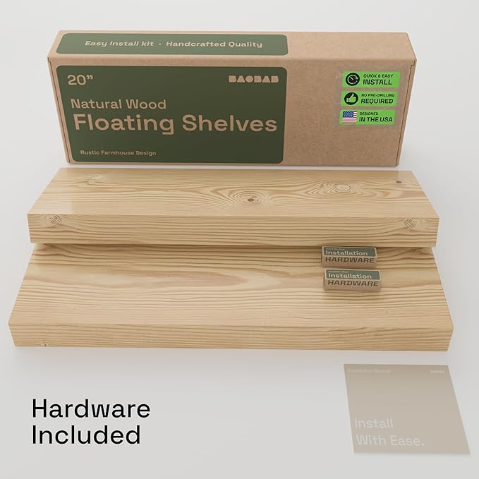 BAOBAB WORKSHOP Solid Wood Floating Shelves - Image 6