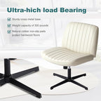 OLIXIS Criss Cross Legged Chairs Armless No Wheels Wide Seat Height Adjustable - Image 5