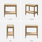SICOTAS Rattan Nightstands Set of 2 Bedside Table - Image 9