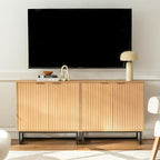 EYYTHUNG Fluted Storage Cabinets Set of 2, Sideboard Buffet Cabinet Modern - Image 3