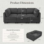 Belffin 86.2" Sectional Sleeper Sofa Bed - Image 2