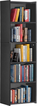 5 Tier Open Bookshelf, 52 Inch Bookcase Storage Rack by Saicool