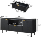 Okvnbjk Black TV Stand for 65 Inch TV, TV Consoles for Living Room, TV Stand - Image 5